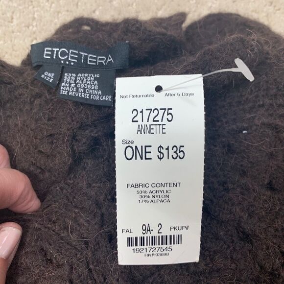 Etcetera Annette Scarf - Brown - NWT - Picture 3 of 4